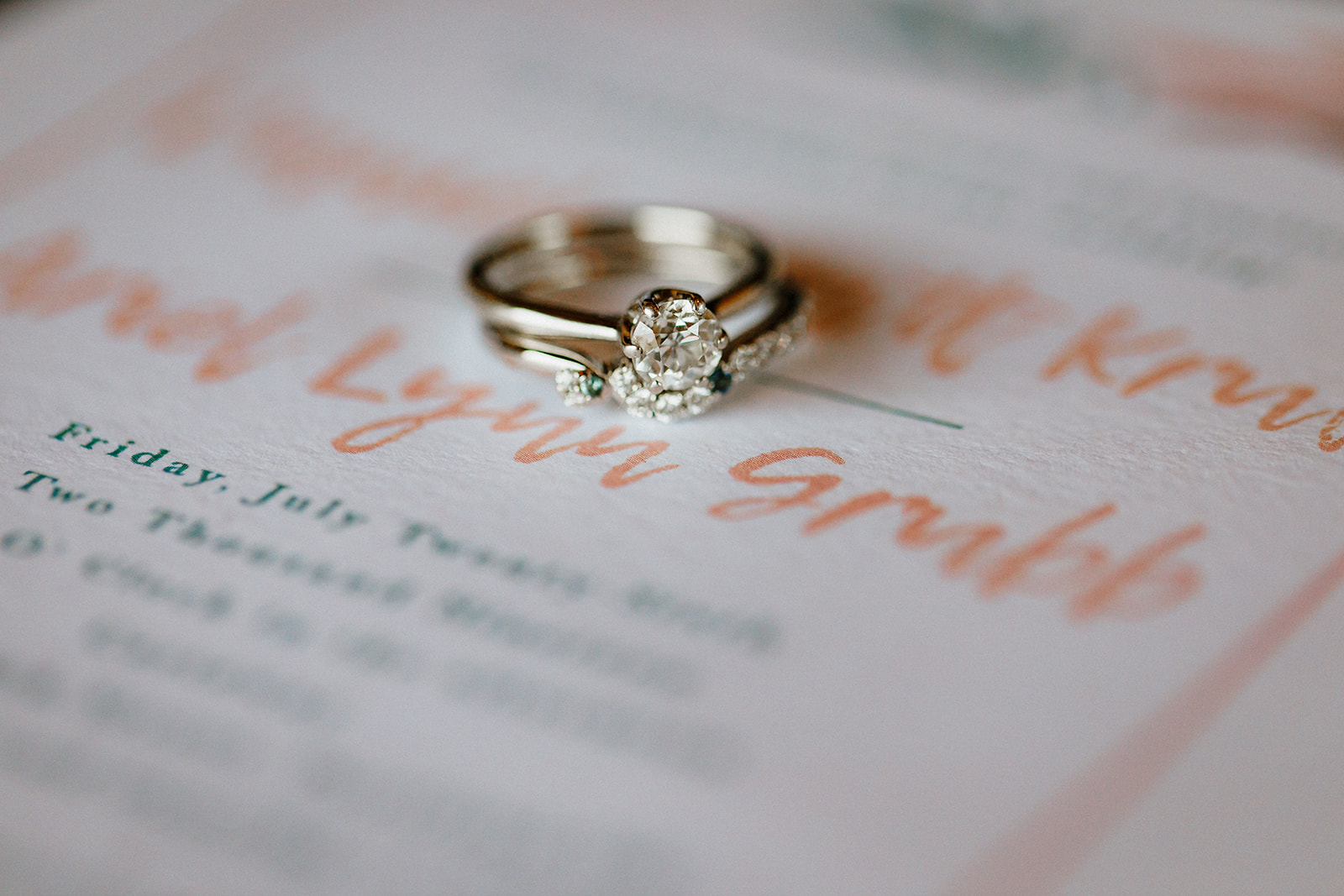 Andrea Zajonc Photography | wedding rings | Peachy Keen Coordination