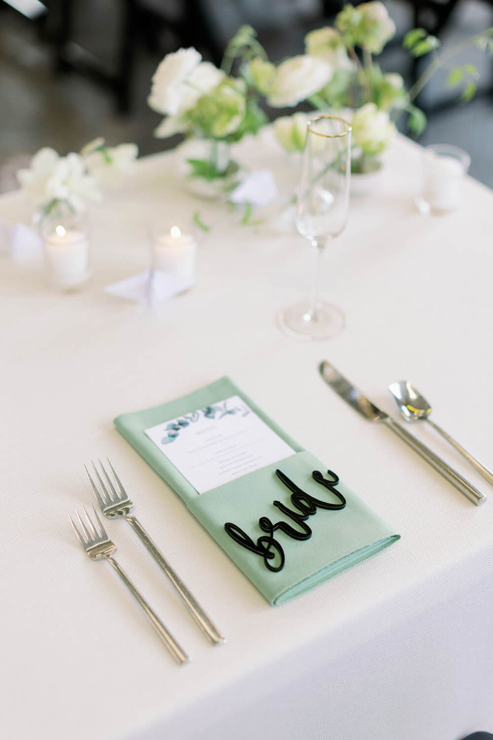 bride place setting