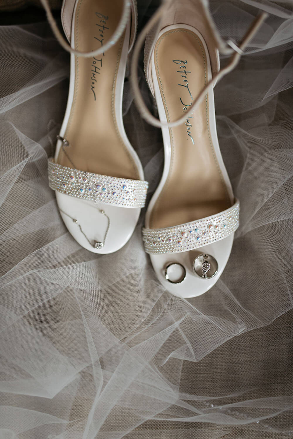 Beaded wedding shoes