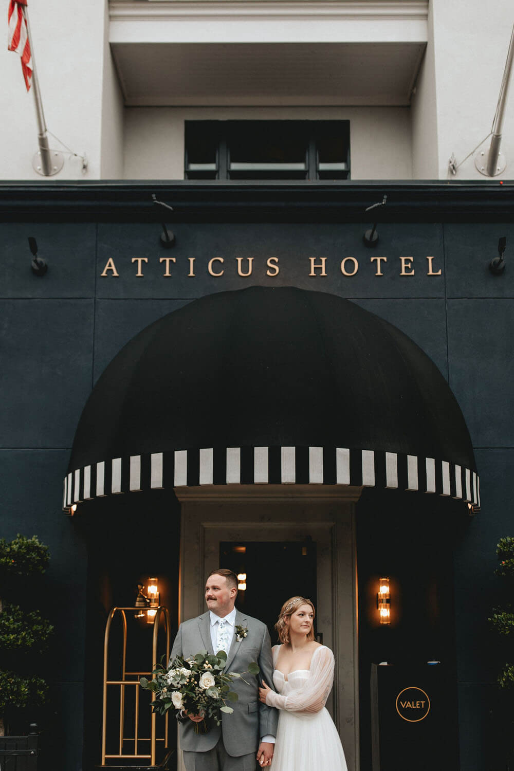 Atticus Hotel wedding portrait