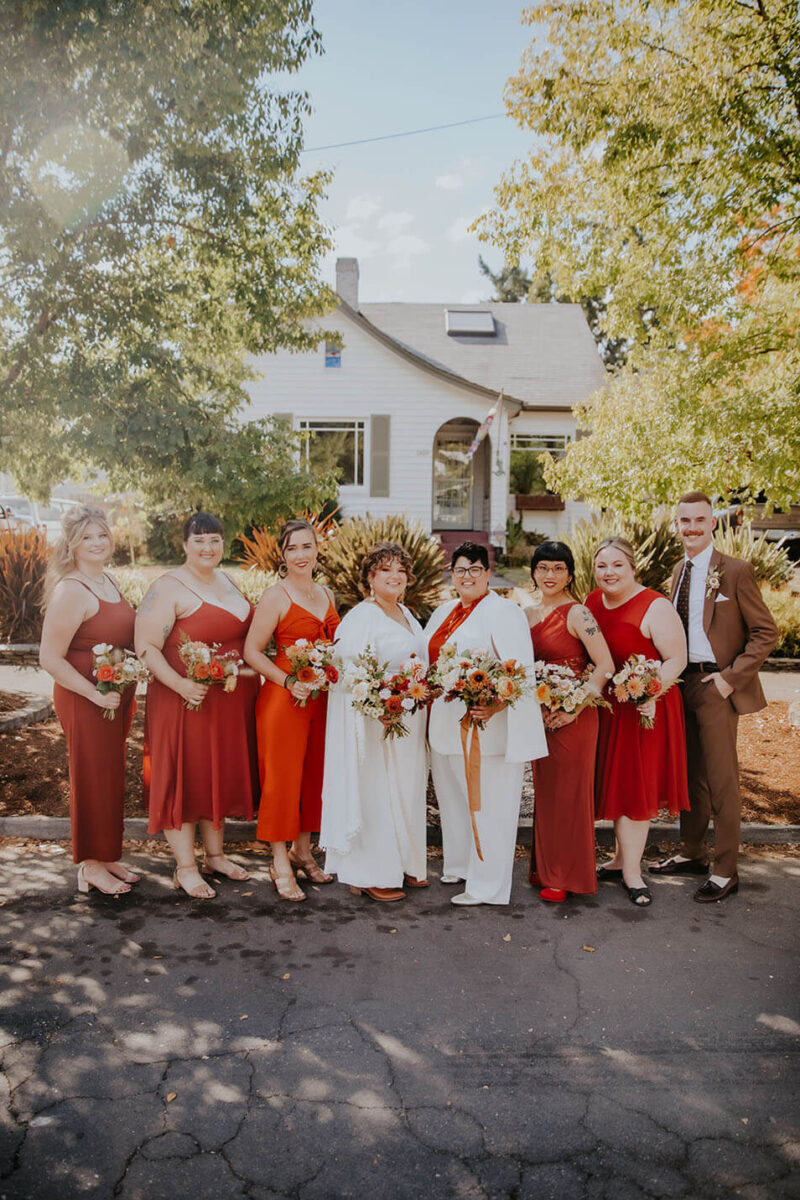 Red wedding party | Photo by LGBTQ Photographer Studio XIII Photography
