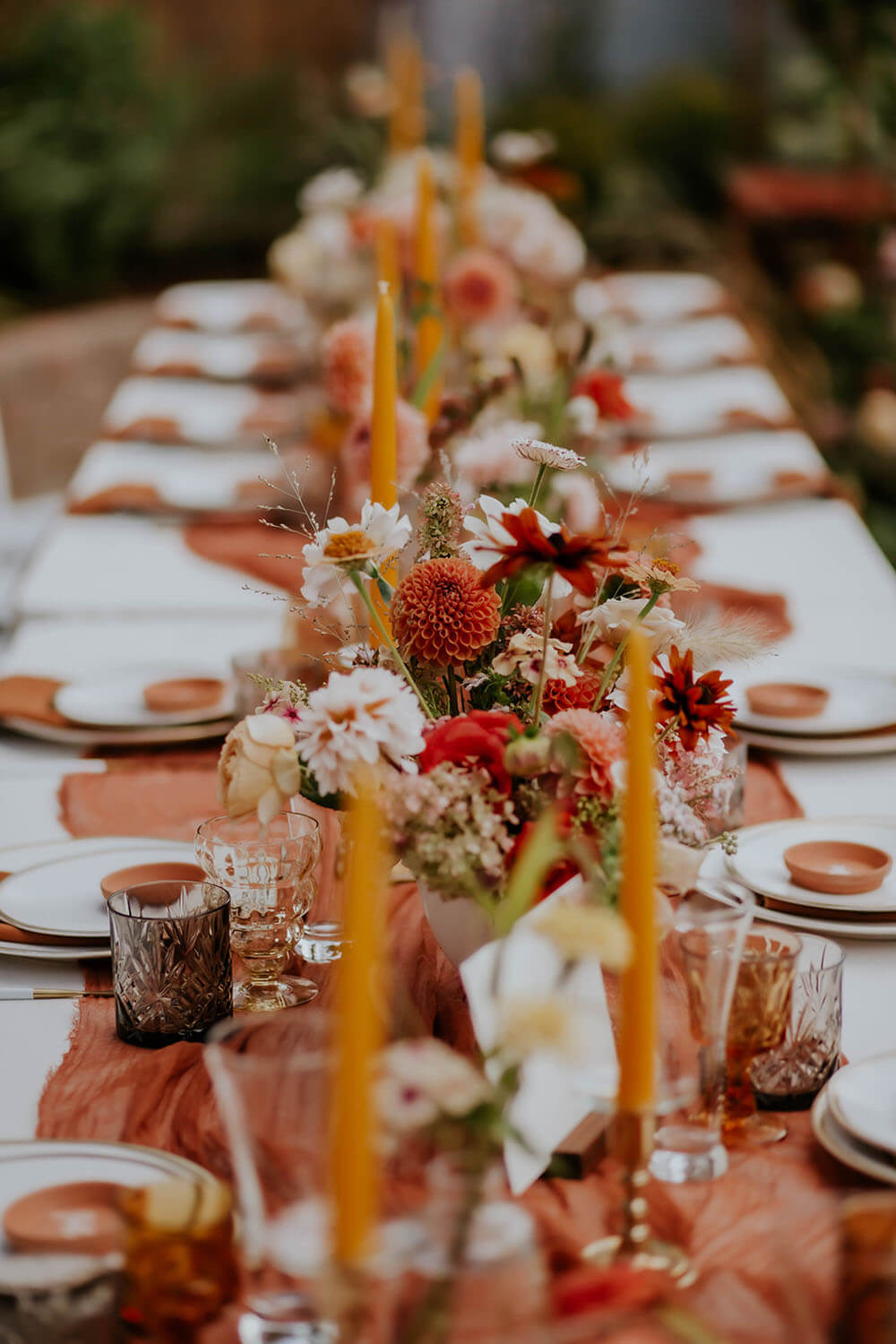 orange and terracotta tablescape | Peachy Keen Coordination | Studio XIII Photography