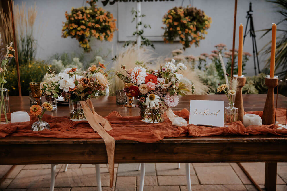 terracotta color palette for wedding | Peachy Keen Coordination | Studio XIII Photography