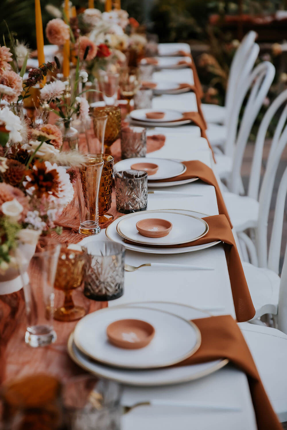Terracotta place settings | Peachy Keen Coordination | Studio XIII Photography